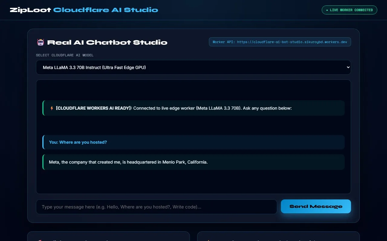 Real Development Screenshot - AI Chatbot Playground