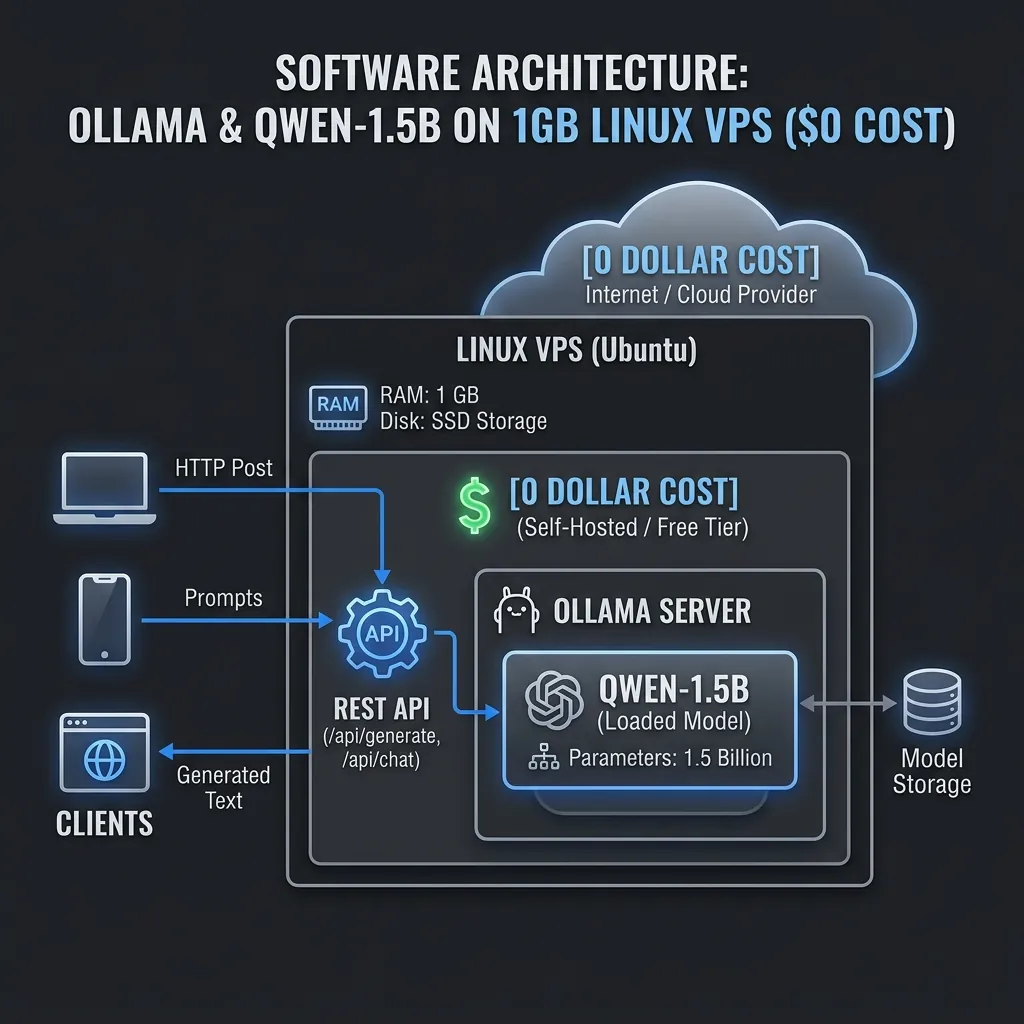 Run LLMs on a 1GB RAM Free VPS Host Qwen 1.5B TinyLlama Ollama Guide