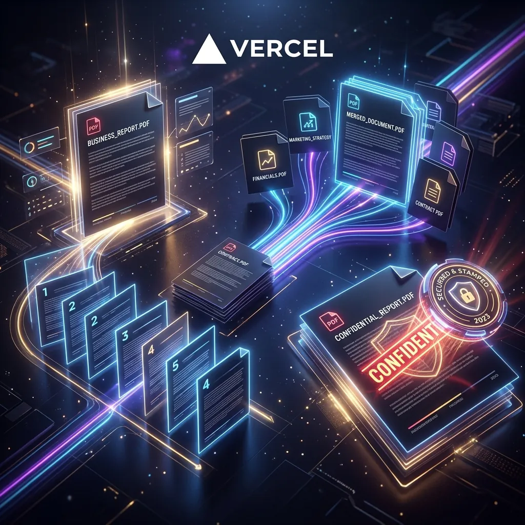 Bypass Adobe Acrobat Costs: Build a Private Serverless PDF Toolset (Merge, Split, Watermark) on Vercel ($0 Setup)