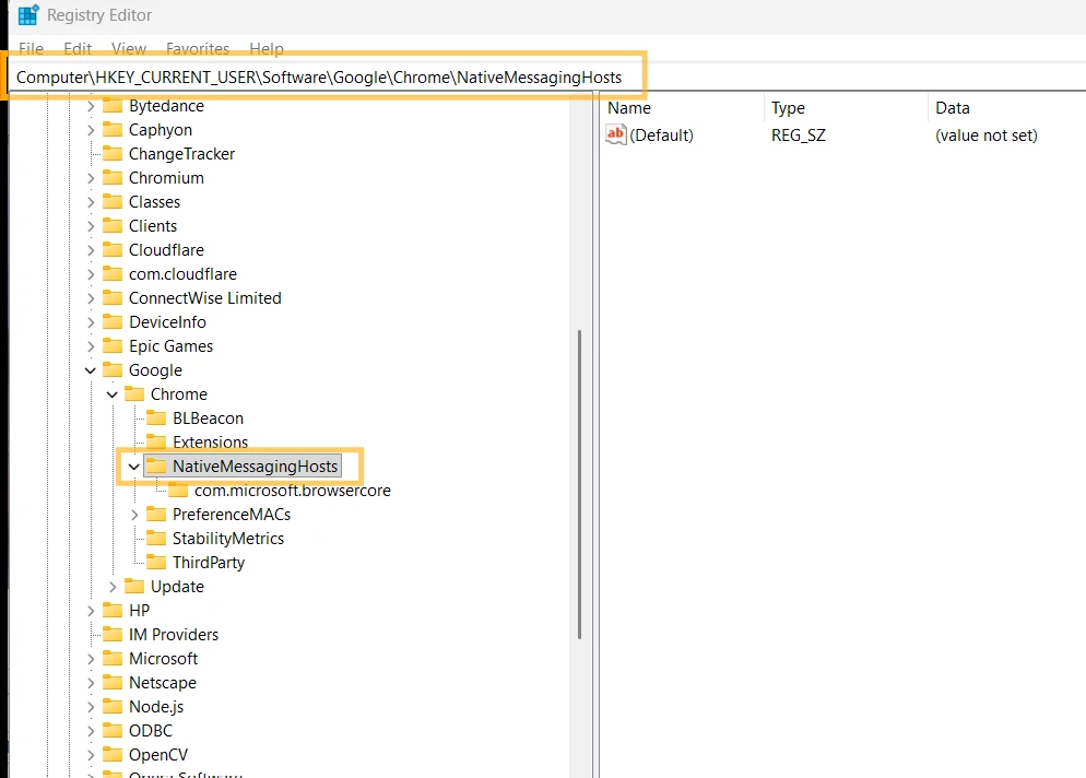 Step 4: Navigate Registry Editor