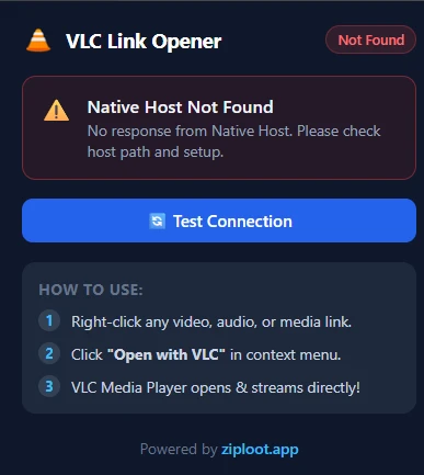 Step 6: Native Host Not Found Error