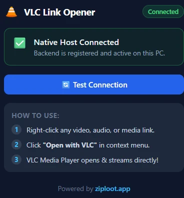 Step 6: Native Host Connected Success