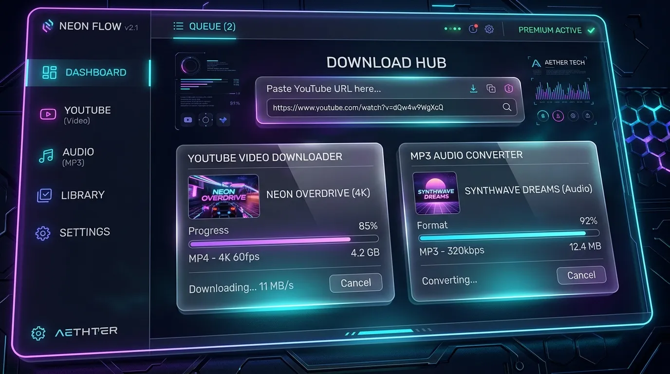 Build a 100% Free YouTube Video & MP3 Downloader Studio